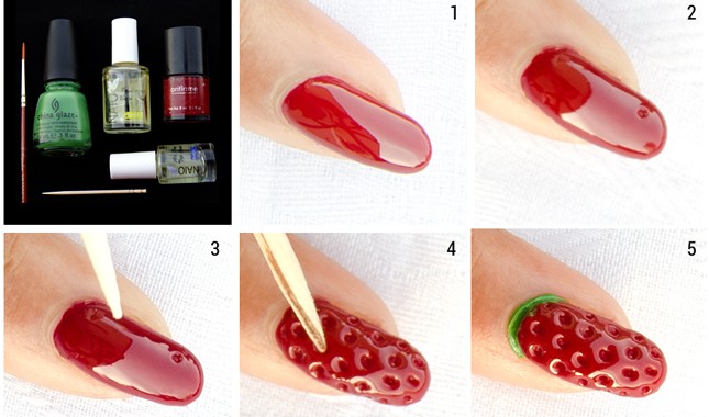 strawberry-nails