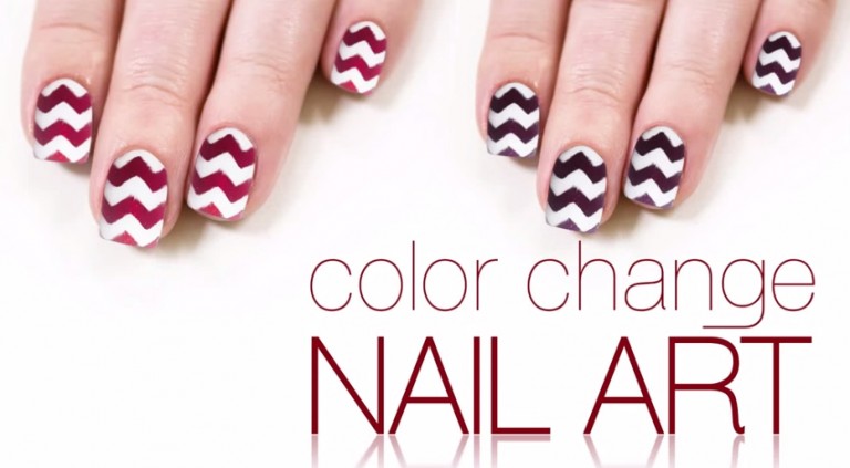 mẫu nail chervon