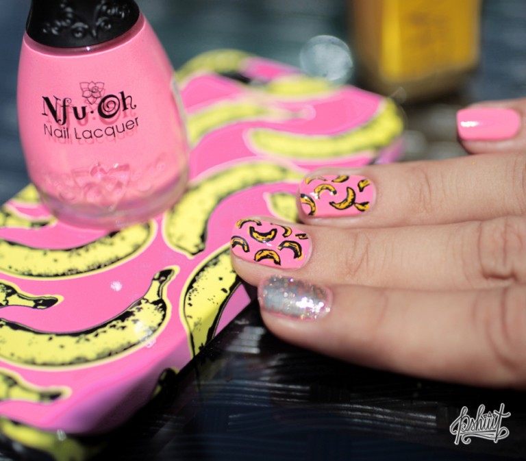 mẫu nail chuối