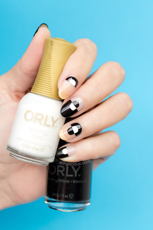 black-and-white-nails-negative-space-nails