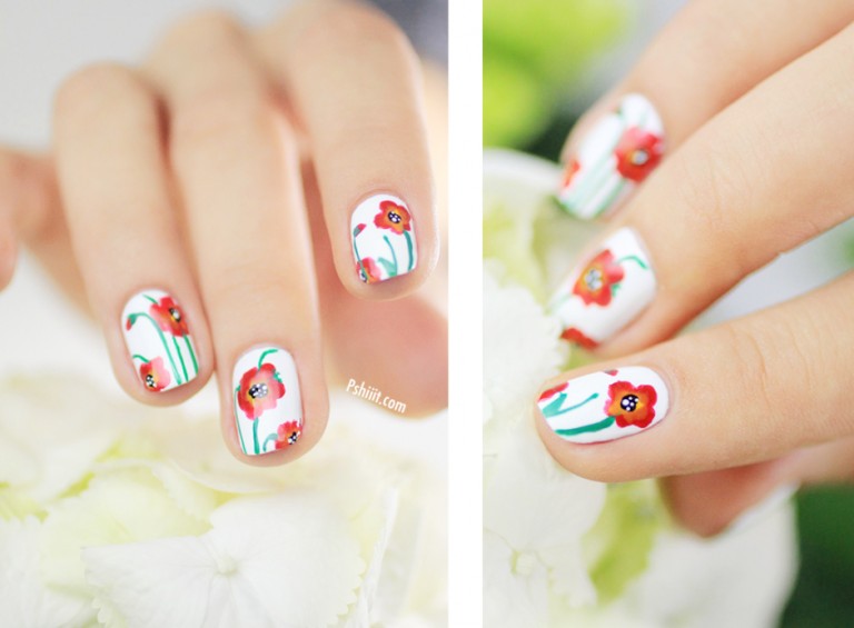 vẽ nail hoa Túc Anh