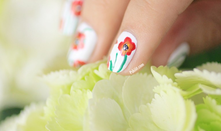 vẽ nail hoa Túc Anh