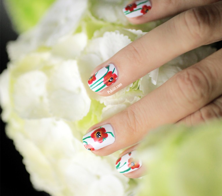 vẽ nail hoa Túc Anh