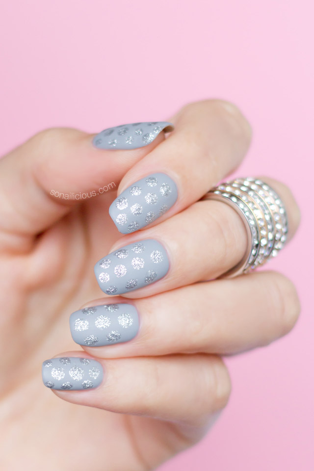 easy-nail-art-silver-polka-dot-nails