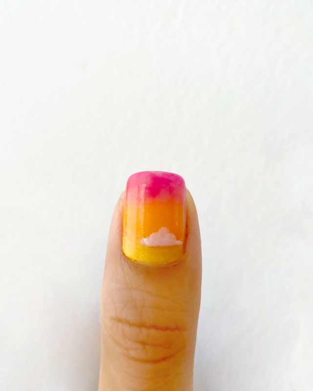 mẫu nail đẹp hoàng hôn mùa hè 5